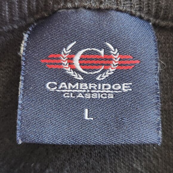 Cambridge Classics L Full Zip Sweater Jacket-Mock Neck-Dark Academia-Grandpacore - Picture 5 of 7